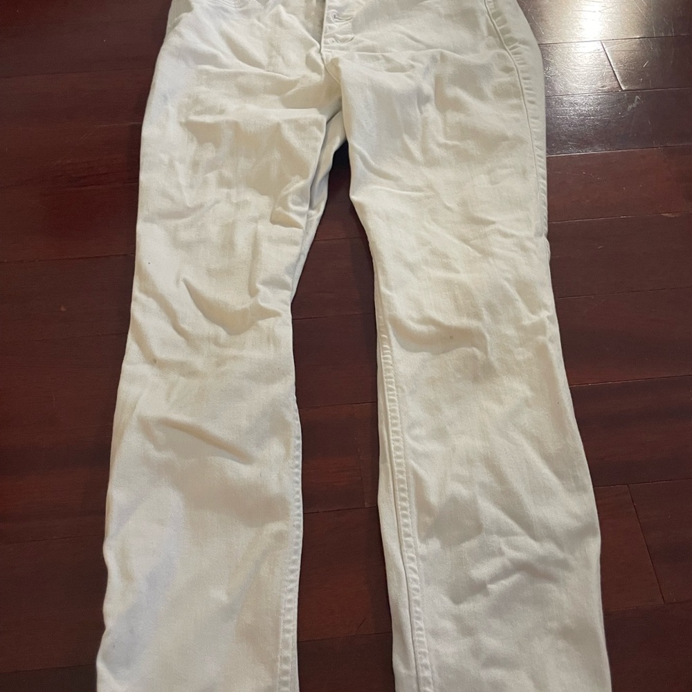 Hollister Off-White High-Rise Jeans